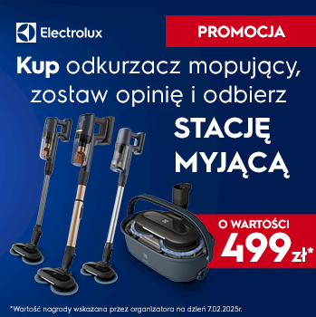 Promocja Electrolux Kup odkurzacz mopujący objęty promocją, zostaw opinię i&amp;nbsp;odbierz stację myjącą